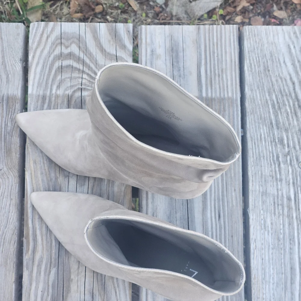 Marc Fisher Angi Slouch Pointed Toe Bootie-Taupe - Picture 5 of 9